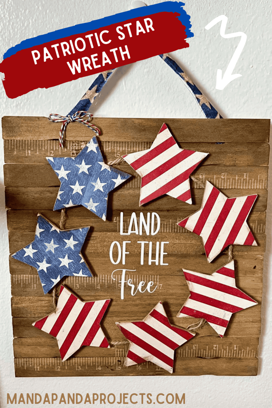 Patriotic Star Wreath - Manda Panda Projects