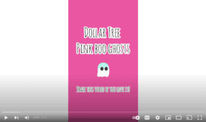 Dollar Tree Pink BOO Ghost - Manda Panda Projects