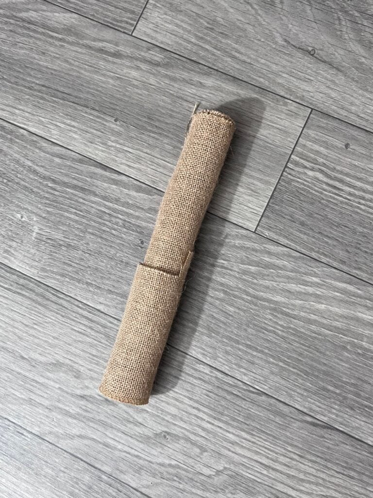 A roll of burlap.