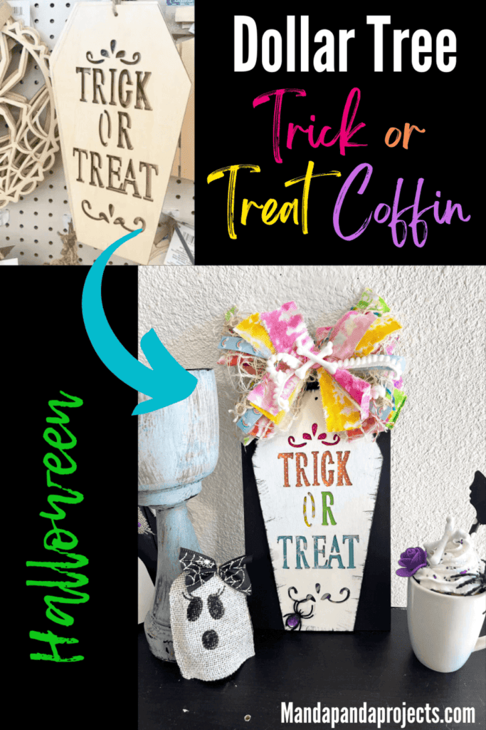 Dollar Tree Trick or Treat Coffin