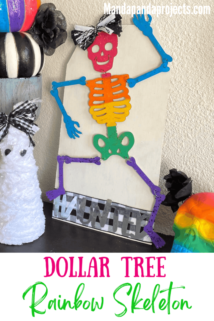 Dollar Tree Rainbow Halloween Skeleton