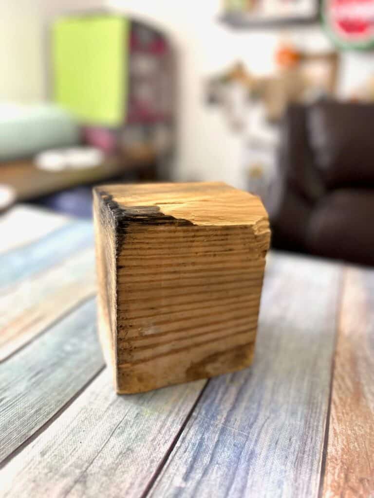 Scrap wood block.