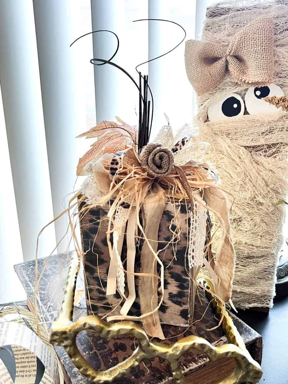 Scrap Wood Neutral and Leopard Pumpkin - Manda Panda Projects