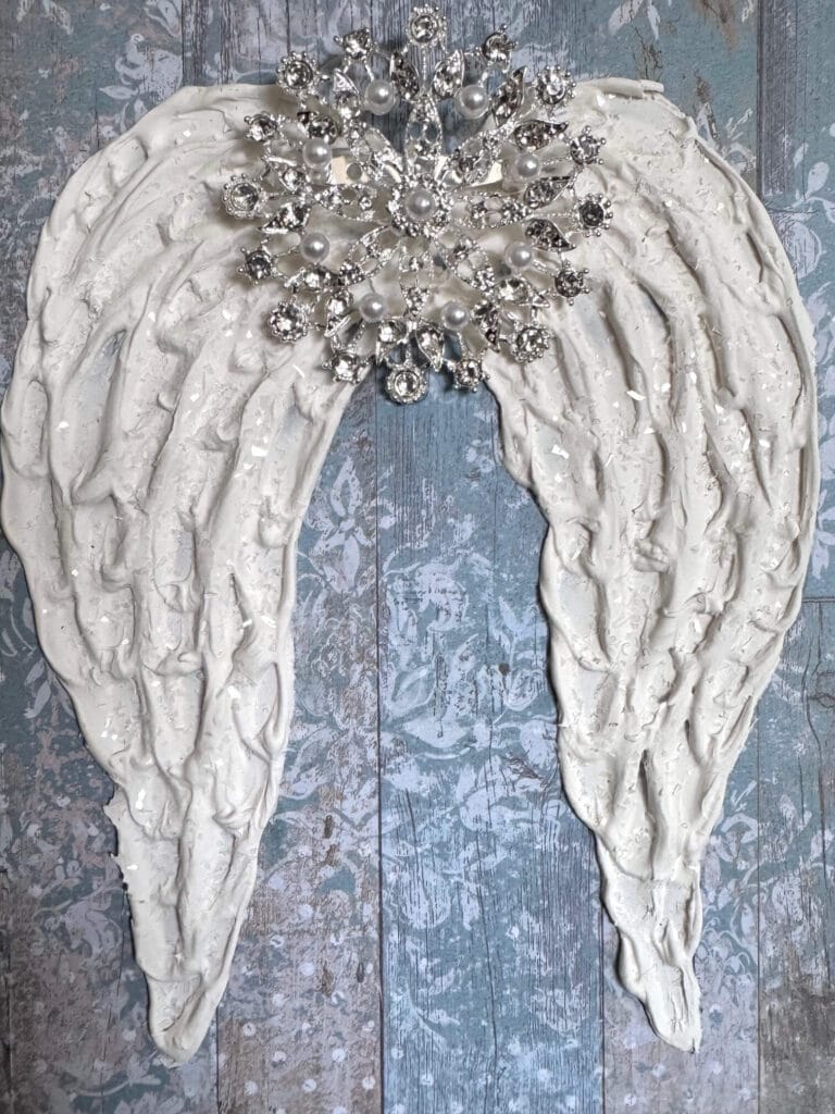 Close up of the joint compound angel wings.