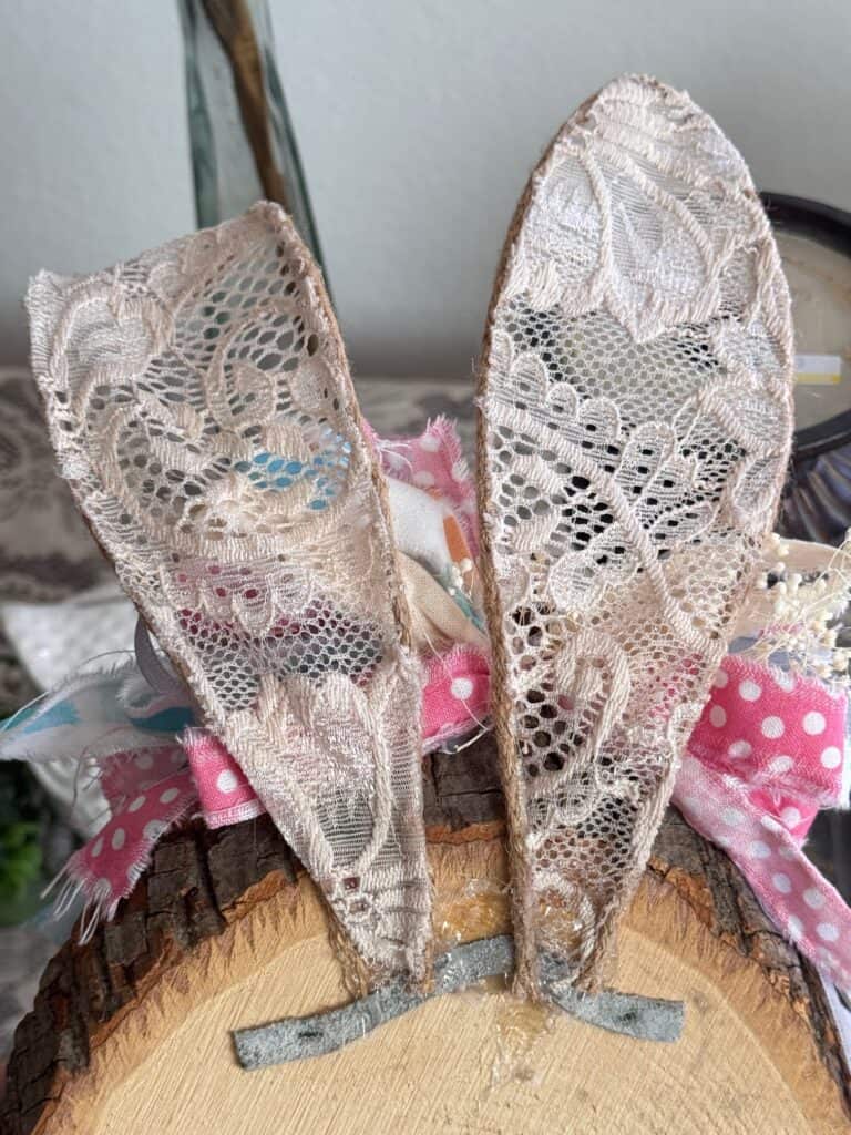 Lace bunny ears.