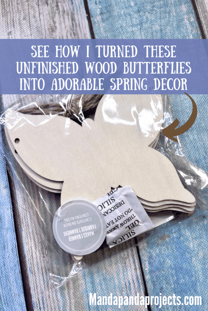 Pack of unfinished wood butterflies.