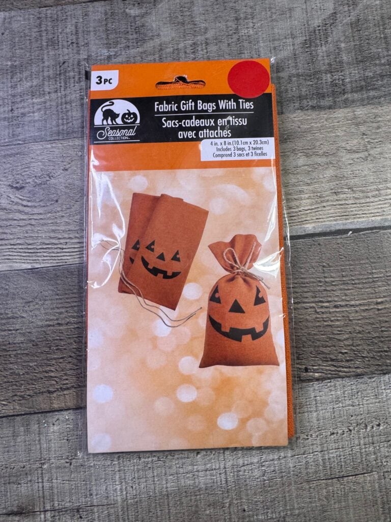 Dollar Tree Pumpkin Burlap Treat Bags