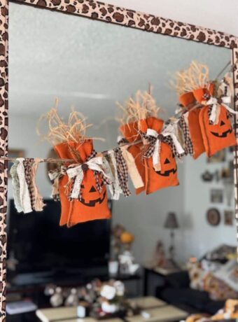 Dollaar Tree Pumpkin Treat Bag Garland