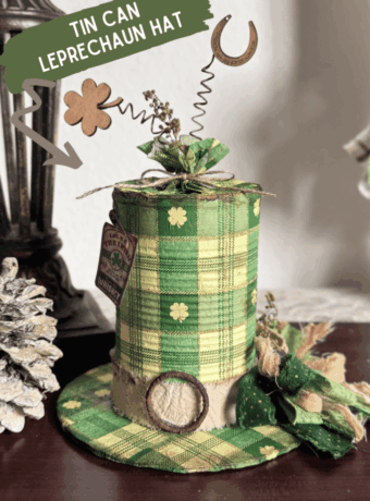 Tin Can Decoupaged Leprechaun Hat